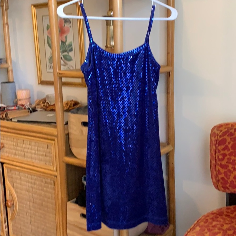 Blue disco dress